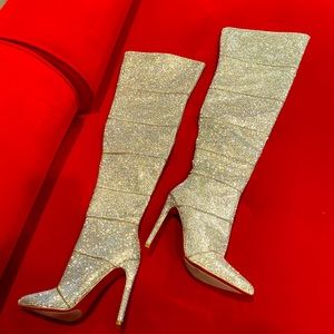 Thigh High Stone Dazzle Boots